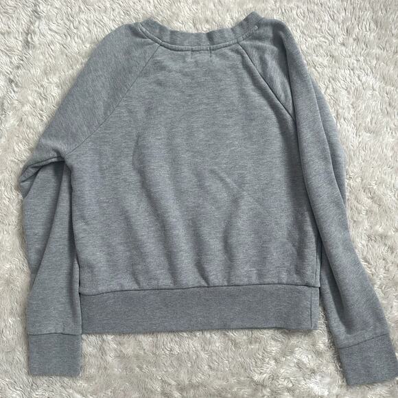 Obey Womens S Crewneck Reverse Weave Cotton Gray Spellout No 89 - Picture 2 of 5